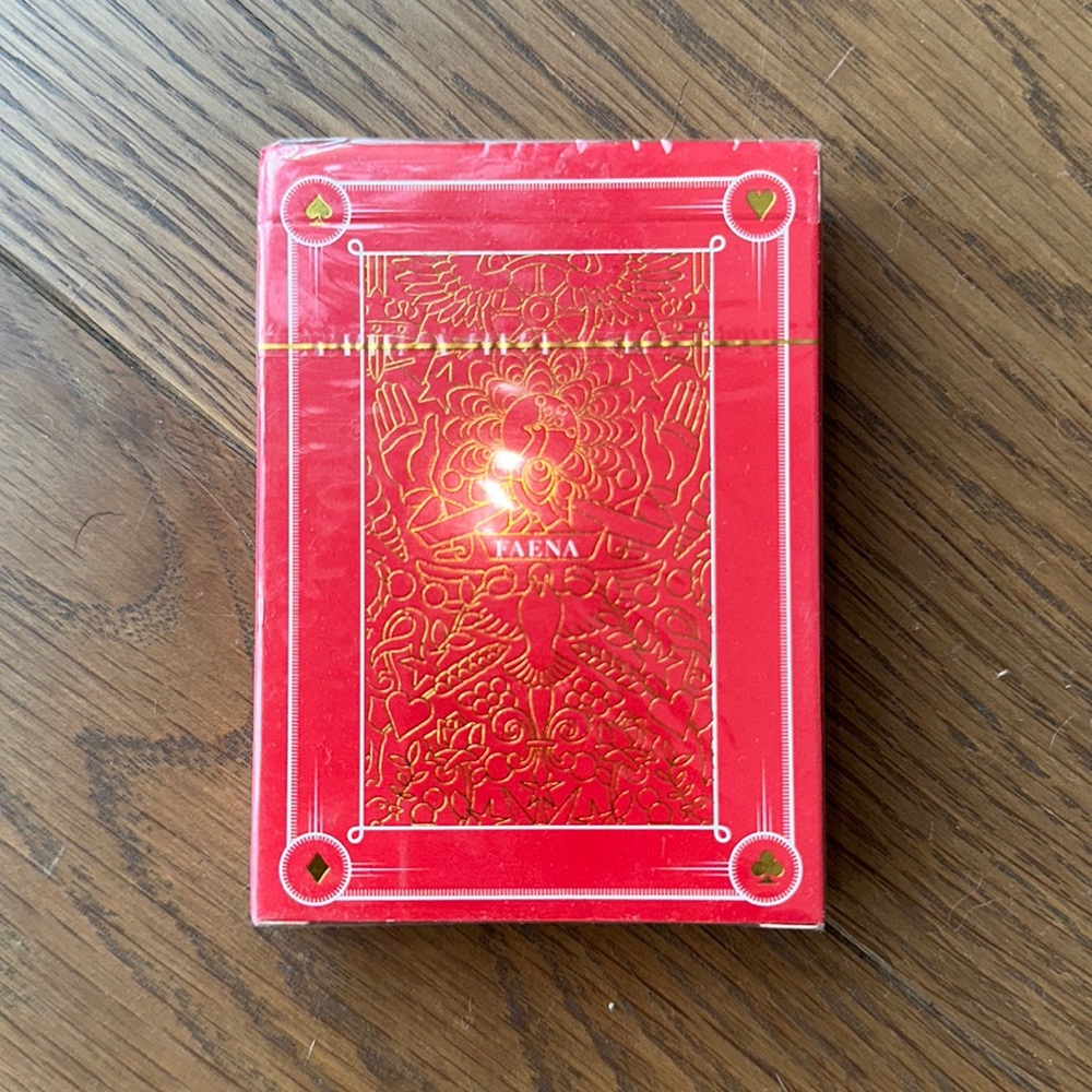 Faena Hotel Miami Buenos Aires Red Gold Deck Playing Cards